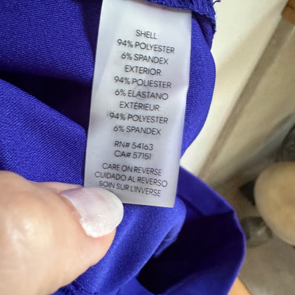 NWT Calvin Klein Blue Sleeveless Sheath Dress with Gold Hardware - Picture 6 of 8